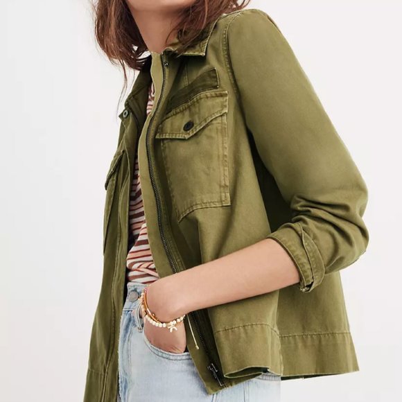 NWOT Madewell Army Swing Jacket sz M - Picture 15 of 16